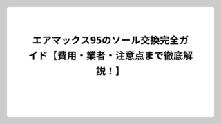 エアマックス95のソール交換完全ガイド【費用・業者・注意点まで徹底解説！】