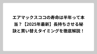エアマックスココの寿命は半年って本当？【2025年最新】長持ちさせる秘訣と買い替えタイミングを徹底解説！