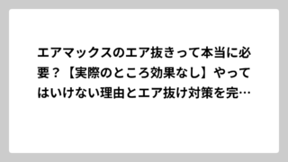 エアマックスのエア抜きって本当に必要？【実際のところ効果なし】やってはいけない理由とエア抜け対策を完全解説
