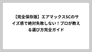 【完全保存版】エアマックスSCのサイズ感で絶対失敗しない！プロが教える選び方完全ガイド