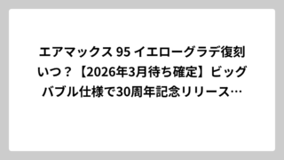 エアマックス 95 イエローグラデ復刻いつ？【2026年3月待ち確定】ビッグバブル仕様で30周年記念リリース決定！