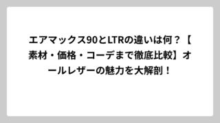 エアマックス90とLTRの違いは何？【素材・価格・コーデまで徹底比較】オールレザーの魅力を大解剖！