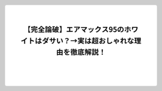 【完全論破】エアマックス95のホワイトはダサい？→実は超おしゃれな理由を徹底解説！