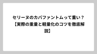 セリーヌのカバファントムって重い？【実際の重量と軽量化のコツを徹底解説】