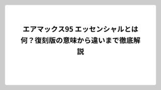 エアマックス95 エッセンシャルとは何？復刻版の意味から違いまで徹底解説