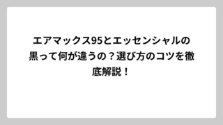 エアマックス95とエッセンシャルの黒って何が違うの？選び方のコツを徹底解説！