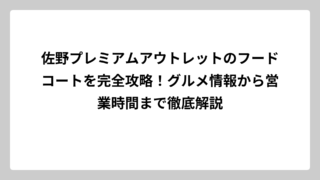 佐野プレミアムアウトレットのフードコートを完全攻略！グルメ情報から営業時間まで徹底解説