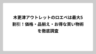 木更津アウトレットのロエベは最大5割引！価格・品揃え・お得な買い物術を徹底調査