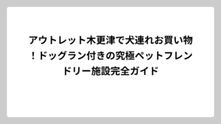 アウトレット木更津で犬連れお買い物！ドッグラン付きの究極ペットフレンドリー施設完全ガイド