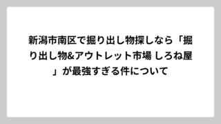 新潟市南区で掘り出し物探しなら「掘り出し物&アウトレット市場 しろね屋」が最強すぎる件について