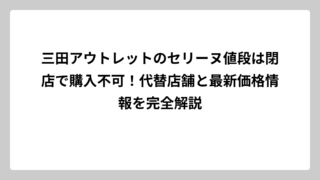 三田アウトレットのセリーヌ値段は閉店で購入不可！代替店舗と最新価格情報を完全解説