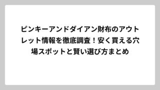 ピンキーアンドダイアン財布のアウトレット情報を徹底調査！安く買える穴場スポットと賢い選び方まとめ