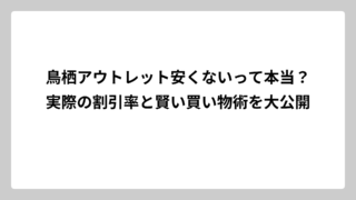 鳥栖アウトレット安くないって本当？実際の割引率と賢い買い物術を大公開