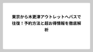 東京から木更津アウトレットへバスで往復！予約方法と超お得情報を徹底解析