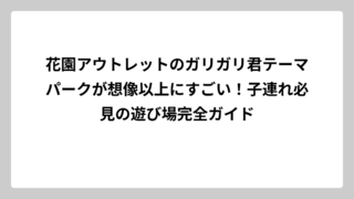 花園アウトレットのガリガリ君テーマパークが想像以上にすごい！子連れ必見の遊び場完全ガイド