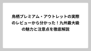 鳥栖プレミアム・アウトレットの実際のレビューから分かった！九州最大級の魅力と注意点を徹底解説