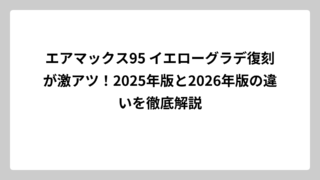 エアマックス95 イエローグラデ復刻が激アツ！2025年版と2026年版の違いを徹底解説