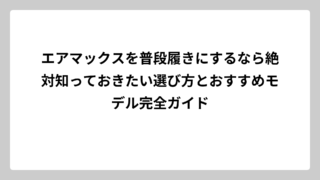 エアマックスを普段履きにするなら絶対知っておきたい選び方とおすすめモデル完全ガイド