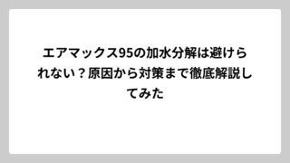 エアマックス95の加水分解は避けられない？原因から対策まで徹底解説してみた