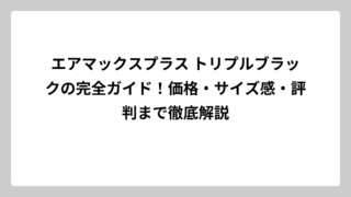 エアマックスプラス トリプルブラックの完全ガイド！価格・サイズ感・評判まで徹底解説