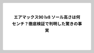 エアマックス90 lv8 ソール高さは何センチ？徹底検証で判明した驚きの事実