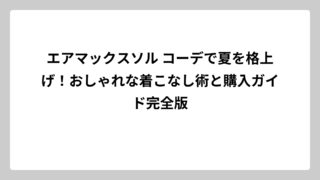 エアマックスソル コーデで夏を格上げ！おしゃれな着こなし術と購入ガイド完全版