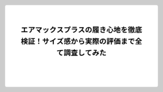 エアマックスプラスの履き心地を徹底検証！サイズ感から実際の評価まで全て調査してみた