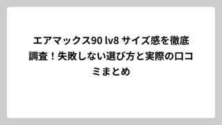 エアマックス90 lv8 サイズ感を徹底調査！失敗しない選び方と実際の口コミまとめ