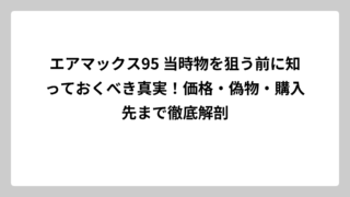 エアマックス95 当時物を狙う前に知っておくべき真実！価格・偽物・購入先まで徹底解剖