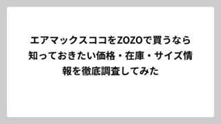 エアマックスココをZOZOで買うなら知っておきたい価格・在庫・サイズ情報を徹底調査してみた