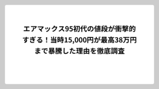 エアマックス95初代の値段が衝撃的すぎる！当時15,000円が最高38万円まで暴騰した理由を徹底調査