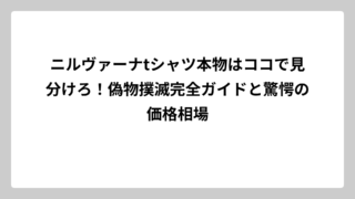 ニルヴァーナtシャツ本物はココで見分けろ！偽物撲滅完全ガイドと驚愕の価格相場
