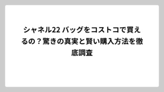 シャネル22 バッグをコストコで買えるの？驚きの真実と賢い購入方法を徹底調査