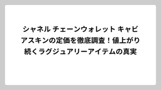シャネル チェーンウォレット キャビアスキンの定価を徹底調査！値上がり続くラグジュアリーアイテムの真実