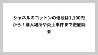 シャネルのコットンの値段は1,100円から！購入場所や炎上事件まで徹底調査