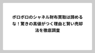 ボロボロのシャネル財布買取は諦めるな！驚きの高値がつく理由と賢い売却法を徹底調査