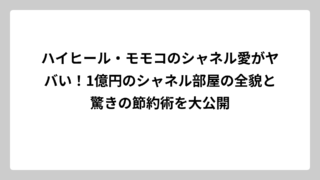 ハイヒール・モモコのシャネル愛がヤバい！1億円のシャネル部屋の全貌と驚きの節約術を大公開