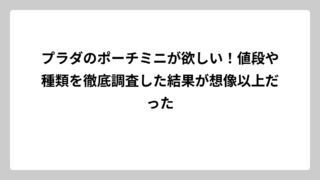 プラダのポーチミニが欲しい！値段や種類を徹底調査した結果が想像以上だった