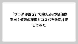 「プラダ卵置き」で約3万円の価値は妥当？値段の秘密とコスパを徹底検証してみた