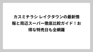 カスミチラシ レイクタウンの最新情報と周辺スーパー徹底比較ガイド！お得な特売日も全網羅