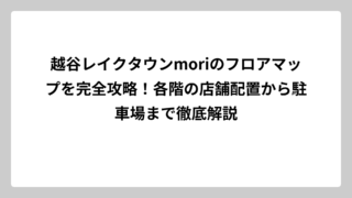 越谷レイクタウンmoriのフロアマップを完全攻略！各階の店舗配置から駐車場まで徹底解説