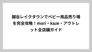 越谷レイクタウンでベビー用品売り場を完全攻略！mori・kaze・アウトレット全店舗ガイド