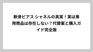 軟骨ピアス シャネルの真実！実は専用商品は存在しない？代替案と購入ガイド完全版