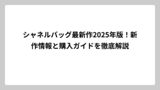 シャネルバッグ最新作2025年版！新作情報と購入ガイドを徹底解説