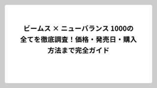 ビームス × ニューバランス 1000の全てを徹底調査！価格・発売日・購入方法まで完全ガイド