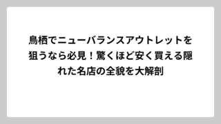 鳥栖でニューバランスアウトレットを狙うなら必見！驚くほど安く買える隠れた名店の全貌を大解剖