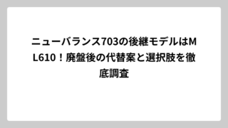 ニューバランス703の後継モデルはML610！廃盤後の代替案と選択肢を徹底調査