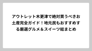 アウトレット木更津で絶対買うべきお土産完全ガイド！地元民もおすすめする厳選グルメ＆スイーツ総まとめ