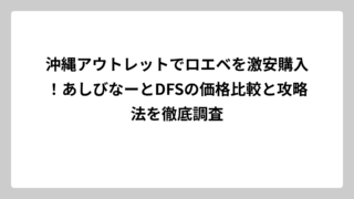 沖縄アウトレットでロエベを激安購入！あしびなーとDFSの価格比較と攻略法を徹底調査