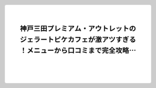 神戸三田プレミアム・アウトレットのジェラートピケカフェが激アツすぎる！メニューから口コミまで完全攻略ガイド